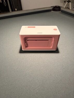 Pink Portable Thermal Label Printer - Compact Wireless Label Maker
